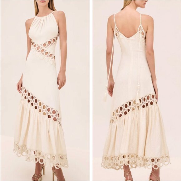 Alexis Chelsea Maxi Dress Gown Alabaster Ivory Cream Small Vacation Party Event - Picture 1 of 11
